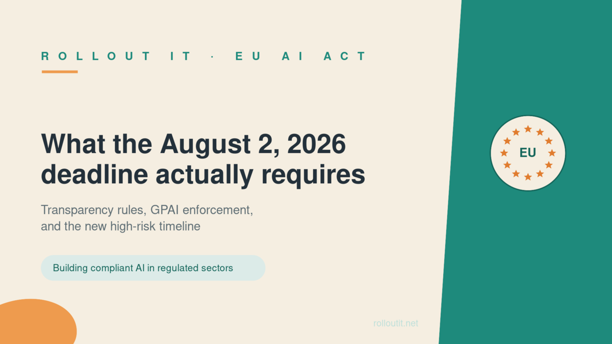 EU AI Act 2026 hero graphic: August 2, 2026 deadline for transparency rules and GPAI enforcement