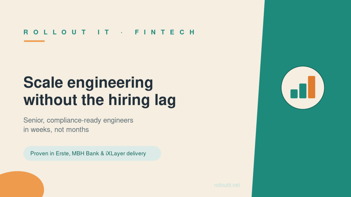 FinTech staff augmentation: scale engineering without the hiring lag, senior engineers in weeks