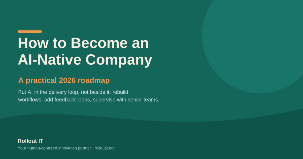 Rollout IT How to become an AI-native company: a practical 2026 roadmap, by Rollout IT