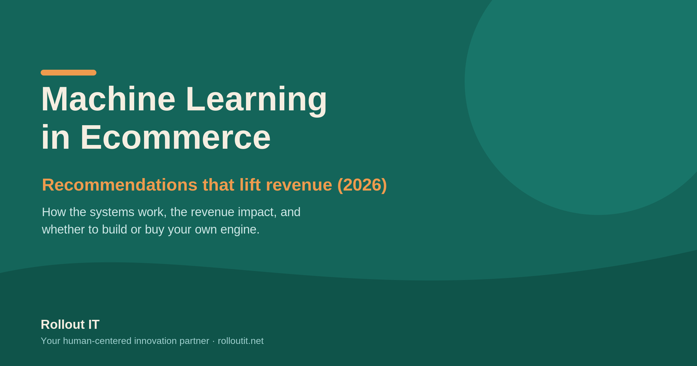 Machine learning in ecommerce: recommendations that lift revenue in 2026, by Rollout IT